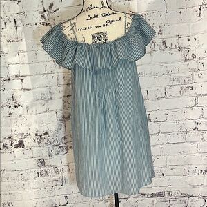 Greylin Blue Striped Mini Dress